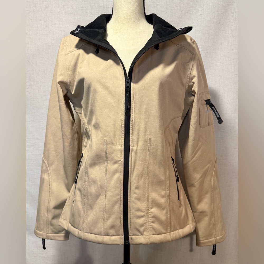 Ilse Jacobsen Tan Softshell Raincoat, Size 38